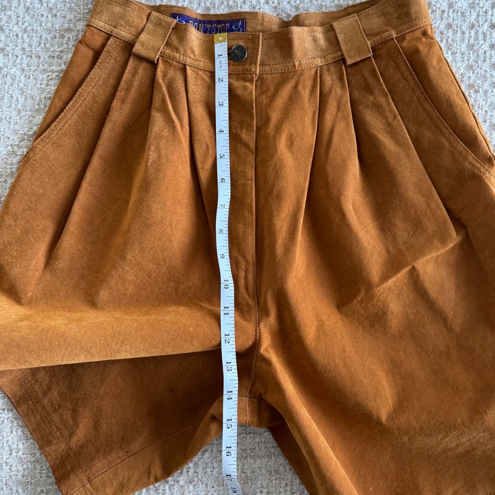 Vintage Don't Stop Leather Women's Shorts Size 9/10 - Picture 6 of 7